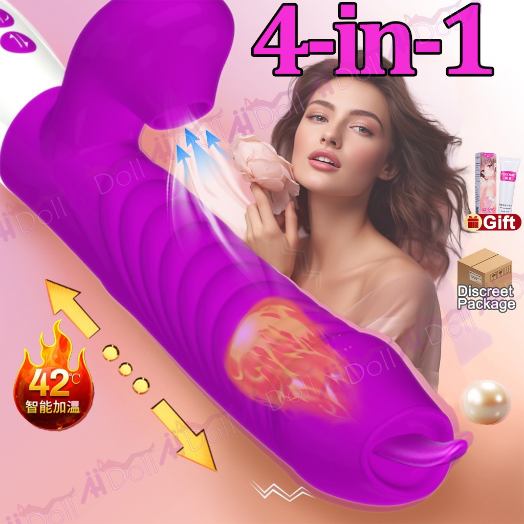 Sex Toys for Woman Tongue Licking Vibrator Telescopic Dildo Sucking Vibrating Heating Sex Machine Adult Toy For Woman自慰器