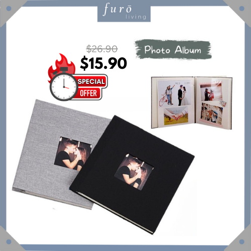 ?? [New Product Sale] Linen Self Adhesive Photo Album DIY Memory Scrapbook - Birthday Gift, Wedding, Anniversary